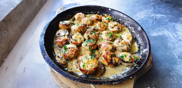 Champignons Crémeux à l’Ail et Parmesan