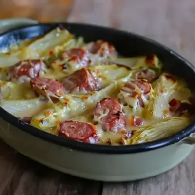 Endives Fondantes aux Saucisses Fumées