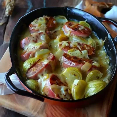 Gratin d'Endives Fondantes aux Saucisses Fumées