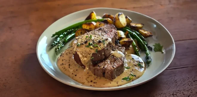 Filet de Bœuf à la Crème aux Échalotes