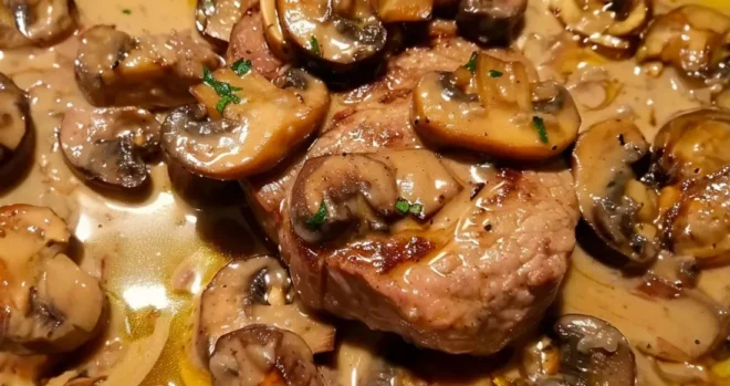 Filet Mignon au Boursin et Champignons