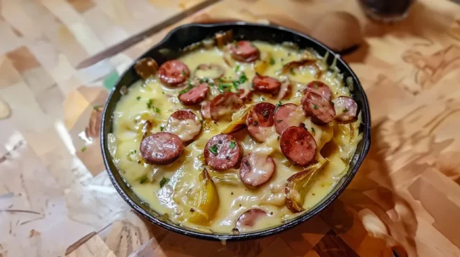 Fondue d&rsquo;Endives aux Saucisses Fumées