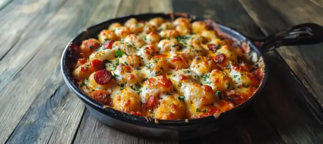 Gratin Croustillant de Gnocchis au Chorizo Épicé