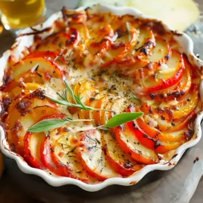 Gratin de Pommes de Terre, Tomates et Mozzarella