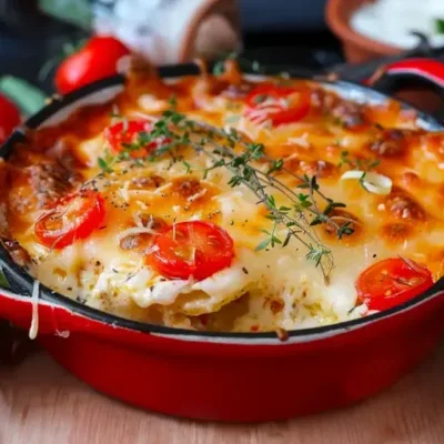 Gratin de Riz à la Tomate Savoureux
