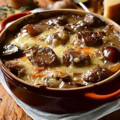 Joue de Bœuf Mijotée aux Champignons Savoureuse