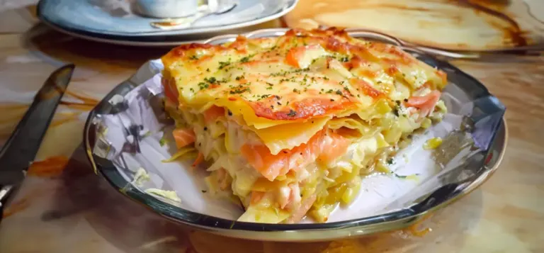 Lasagnes Saumon, Poireaux, Chèvre
