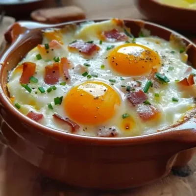 Œufs Cocotte au Reblochon et Lardons