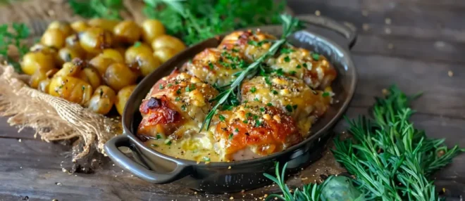 Pieds de Cochon au Vin Blanc et Moutarde à l’Ancienne Gratinés au Four