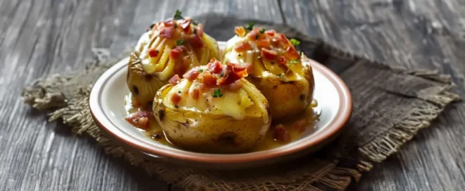Pommes de Terre Farcies au Lard et au Reblochon