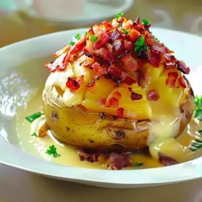 Pommes de Terre Farcies au Lard et Reblochon
