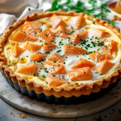 Quiche au Saumon et Boursin : Recette Savoureuse