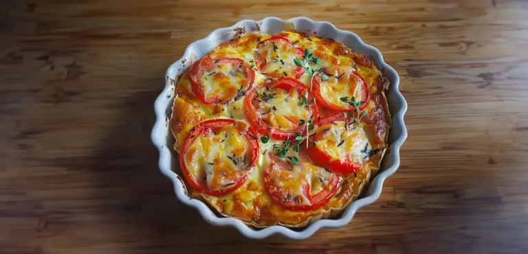 Quiche Sans Pâte au Thon et Tomate