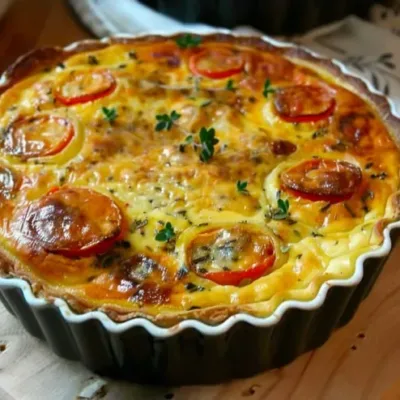Quiche sans Pâte Économique et Savoureuse