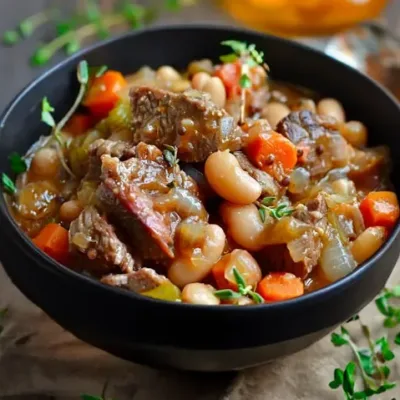 Ragoût d'Agneau aux Haricots Savoureux
