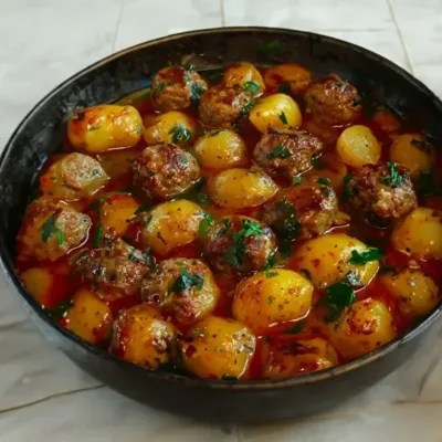 Ragoût de Pommes de Terre aux Boulettes de Viande