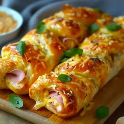 Rouleaux de Pain de Mie au Jambon et Fromage