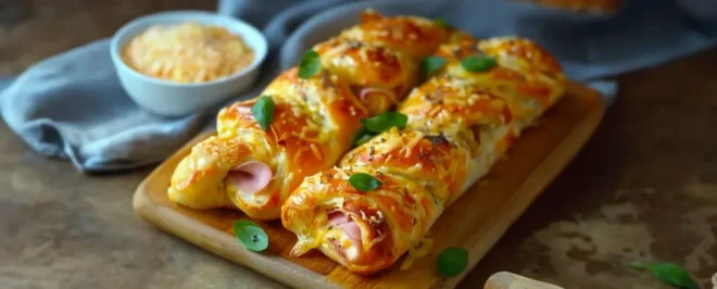 Rouleaux de Pain de Mie au Jambon et Fromage