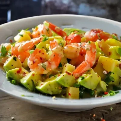Salade d'Avocats, Crevettes et Pamplemousse
