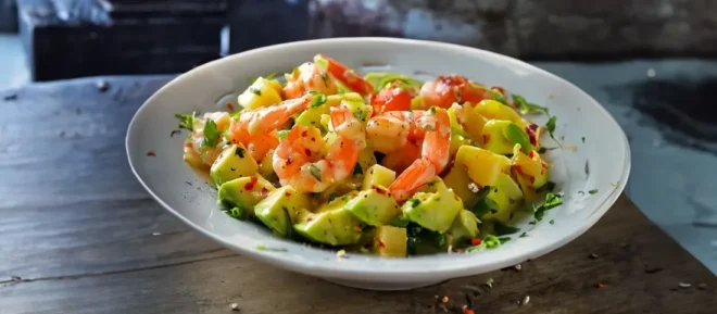 Salade d&rsquo;Avocats, Crevettes et Pamplemousse