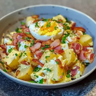 Salade de Pommes de Terre, Lardons et Œufs Savoureuse