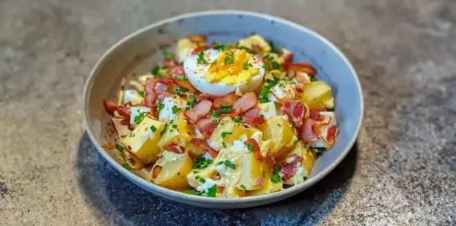 Salade de Pommes de Terre, Lardons et Œufs Savoureuse