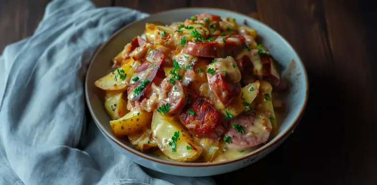Saucisse Fumée et Pommes de Terre en Bouillon
