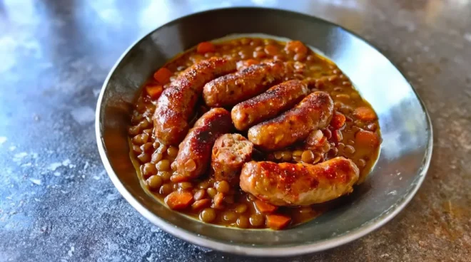 Saucisses aux Lentilles