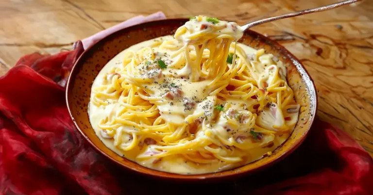 Spaghetti Crémeux aux Trois Fromages