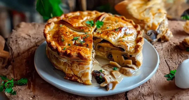 Tourte au Poulet et Champignons