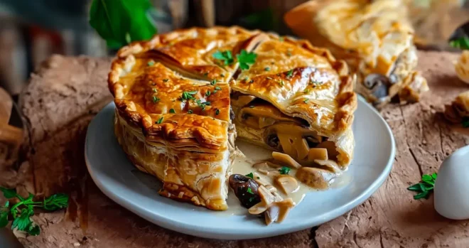 Tourte au Poulet et Champignons