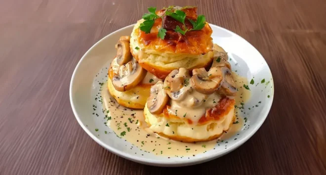Vol-au-Vent au Poulet et Champignons