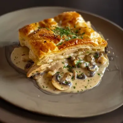 Vol-au-vent au Poulet et Champignons Savoureux