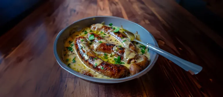 Andouillettes à la Moutarde et au Vin Blanc