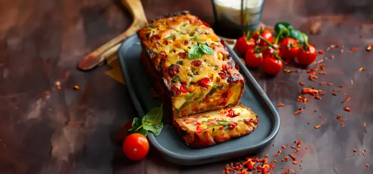 Cake au chorizo et aux poivrons