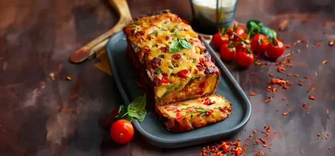 Cake au chorizo et aux poivrons