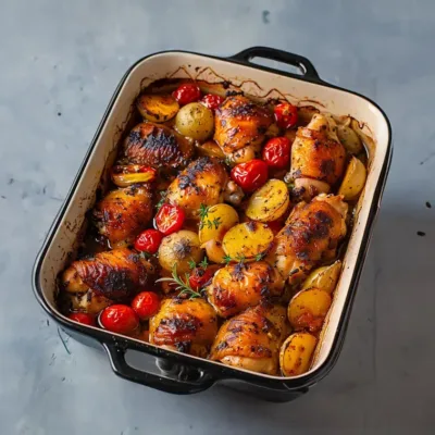 Casserole de Poulet à la Portugaise Savoureuse