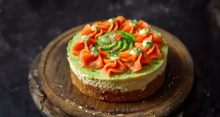 Cheesecake Salé à l’Avocat et au Saumon