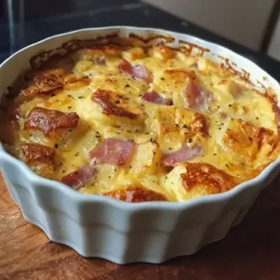 Clafoutis de Chou-Fleur au Jambon Léger