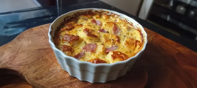 Clafoutis de Chou-Fleur au Jambon Léger