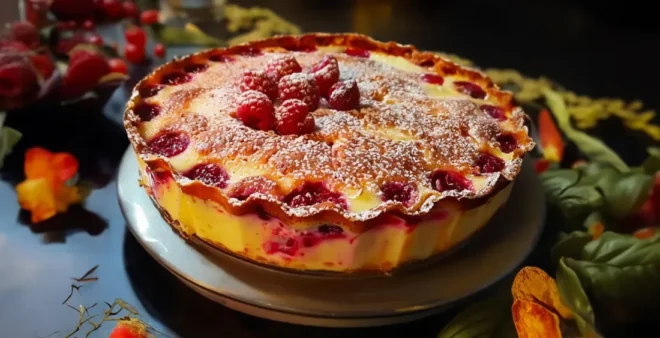 Clafoutis aux Framboises et à la Noix de Coco