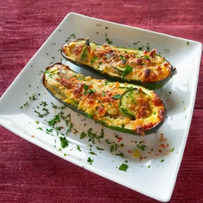 Courgettes Farcies à la Ricotta et aux Lardons
