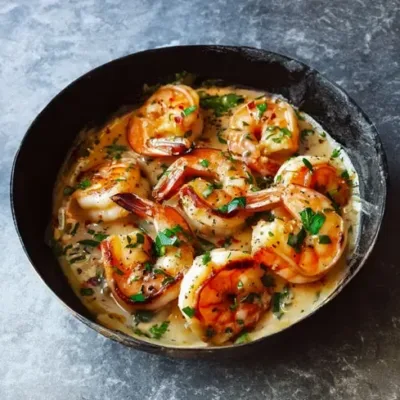 Crevettes Grillées à la Sauce Crémeuse à l'Ail