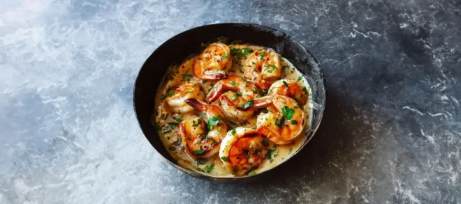Crevettes Grillées Sauce Crémeuse à l&rsquo;Ail