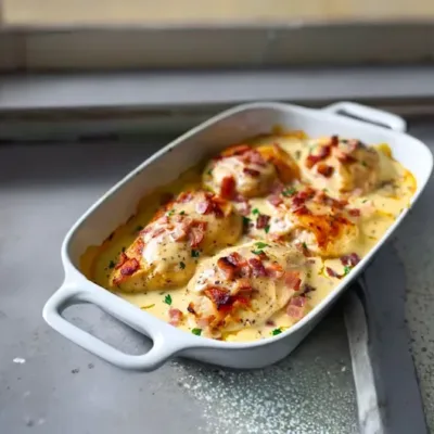 Délice de Poulet Crémeux aux Lardons
