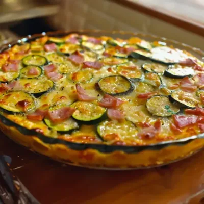 Flan de Courgettes au Jambon et Fromage Crémeux