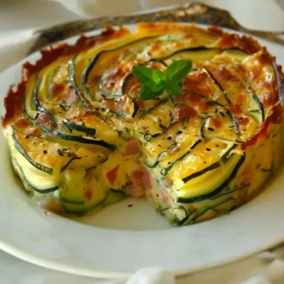 Flan de Courgettes au Jambon : Recette Facile