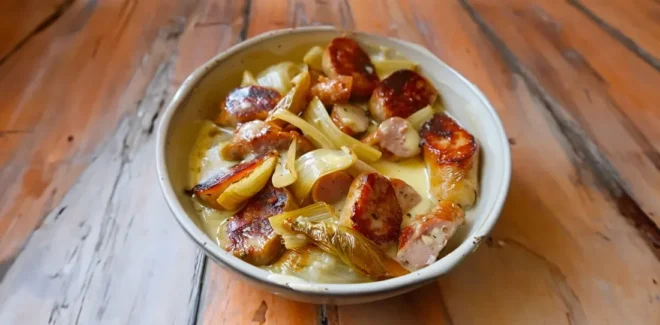 Fondue d&rsquo;Endives aux Saucisses Fumées