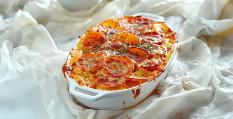 Gratin de Pommes de Terre, Chorizo, Tomate et Béchamel