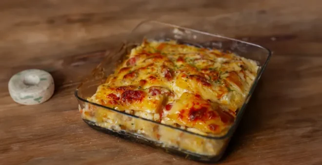 Gratin de Pommes de Terre au Chorizo et à la Raclette